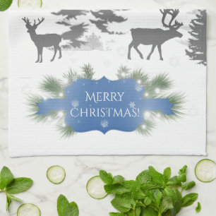 Winter Wonderland Kitchen Towel - Blue