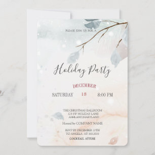 Winter Wonderland Landscape Holiday Christmas Invitation