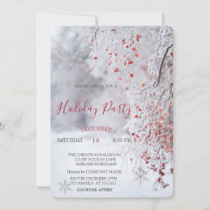 Winter Wonderland Landscape Snow Christmas  Invitation