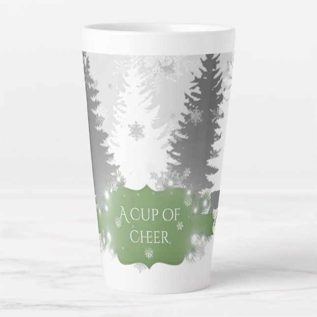 Winter Wonderland Latte Mug - Green (Front)