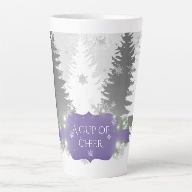 Winter Wonderland Latte Mug - Purple (Front)