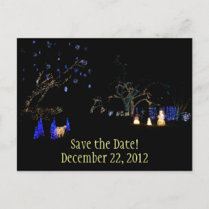 Winter Wonderland Lights Save the Date Postcard