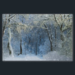 Winter Wonderland Magical Glitter Tissue Paper<br><div class="desc">Imagine the magic of a snow-filled forest glittering with light. This stunning tissue paper features a wonderfully lighted snow scene deep in the quietness of the woods -- somewhere,  sometime.</div>