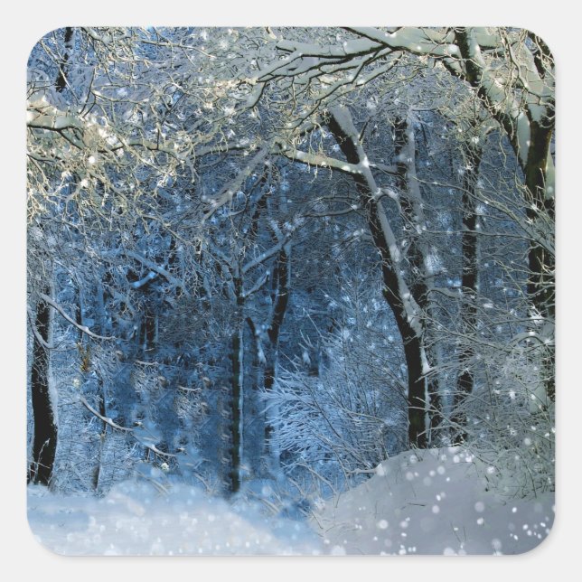 Winter Wonderland Magical Sun Glittery Sticker (Front)