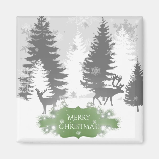 Winter Wonderland Magnet - Green (Front)