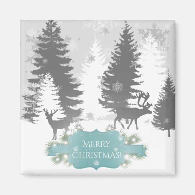 Winter Wonderland Magnet - Teal (Front)