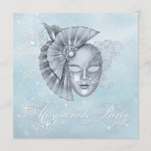 Winter Wonderland Masquerade Party Invitations