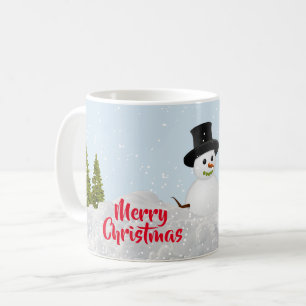Winter Wonderland Merry Christmas Snowman Coffee Mug