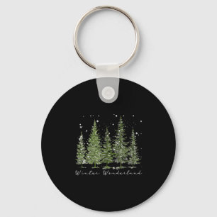 Winter Wonderland Merry Christmas Xmas Tree Pajama Key Ring