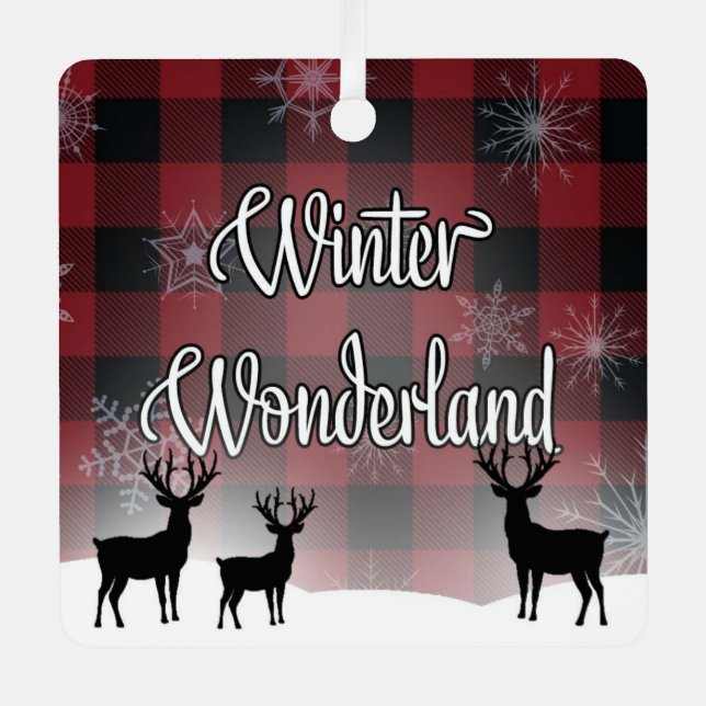 winter wonderland metal tree decoration (Front)