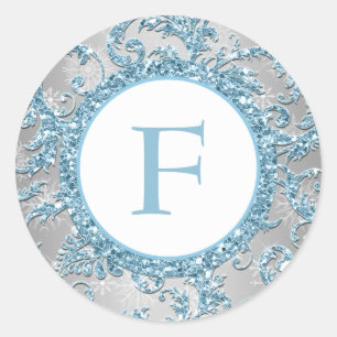 Winter Wonderland Monogrammed Wedding Sticker 2