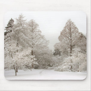 Winter Wonderland Mousepad Snow Forest Gifts