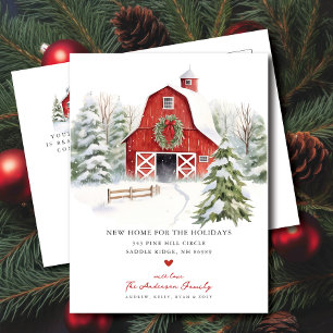 Winter Wonderland Moving Announcement  Postcard