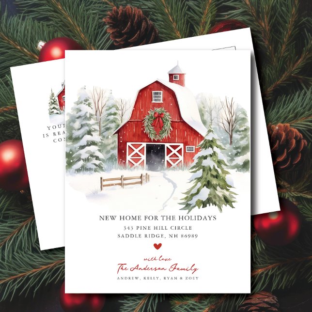 Winter Wonderland Moving Announcement  Postcard (Creator Uploaded)