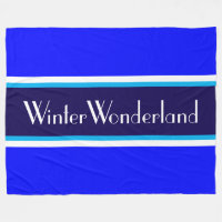 WINTER WONDERLAND Navy Sky Royal Blue Stripes