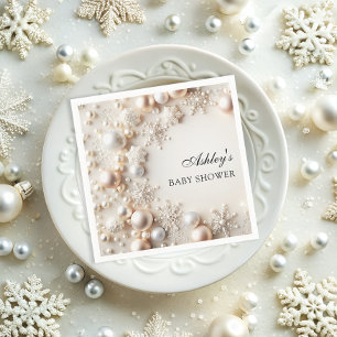 Winter Wonderland Neutral Baby Shower Napkin