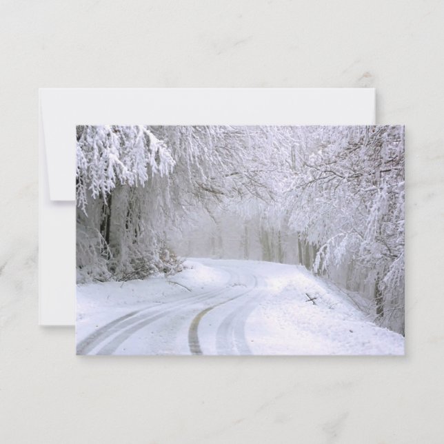 Winter Wonderland of Snow Thank You Card (Front)