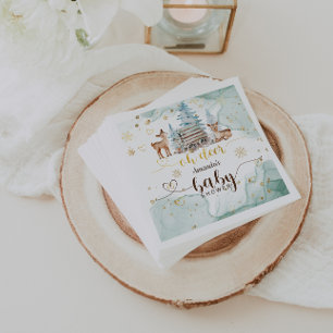 Winter Wonderland Oh Deer Baby Shower Napkin