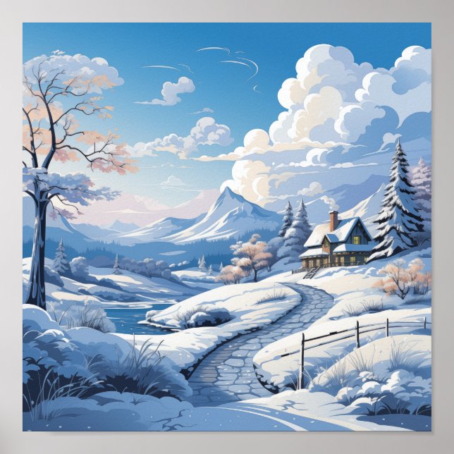 Winter Wonderland Outdoor Scenic Poster (Front)