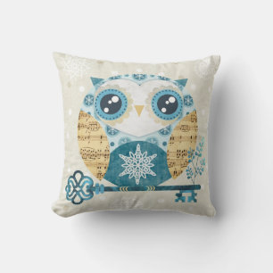 Winter Wonderland Owl Pillow