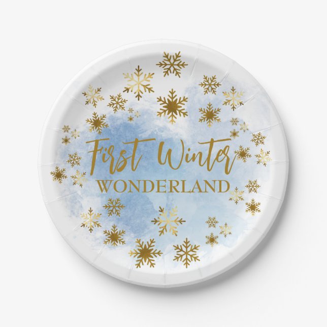 Winter Wonderland Paper Plate (Front)