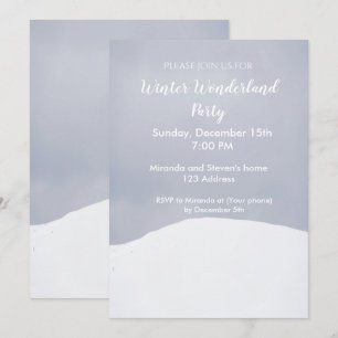 Winter wonderland party invitation card