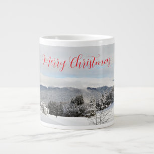 Winter Wonderland Personalized Christmas Photo Large Coffee Mug