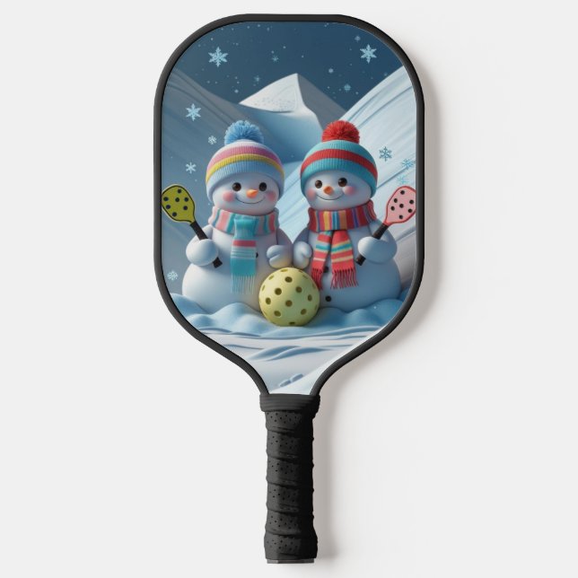 Winter Wonderland Pickleball – Snowy Fun on the Co Pickleball Paddle (Front)