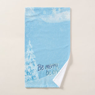 Winter Wonderland,Pine Tree Holiday Bath Towel Set