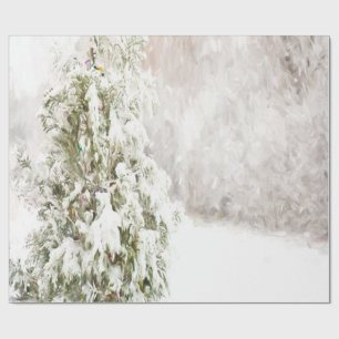 Winter Wonderland, Pine Tree, Holiday Wrapping Paper