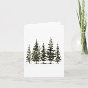 Winter Wonderland Pine Tree Nature Lover Hiking Ca Card