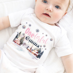 Winter Wonderland Pink Wonderful  Baby Bodysuit