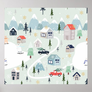 Winter Wonderland: Polar Bear Christmas Poster