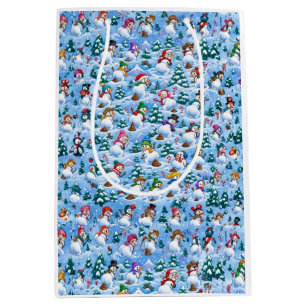 Winter Wonderland Pooping Snowmen Medium Gift Bag