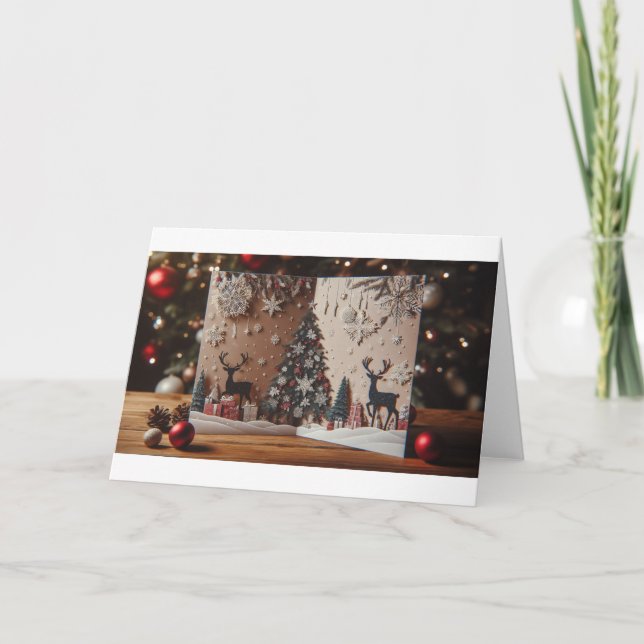 Winter Wonderland Pop-Up Card" Invitation (Front)