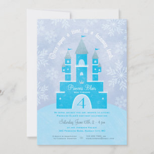 Winter Wonderland Princess Party Invitations