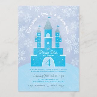 Winter Wonderland Princess Party Invitations