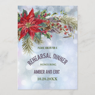 Winter Wonderland Rehearsal Dinner Invitation