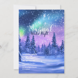 Winter Wonderland Rehearsal Dinner Wedding Invitation