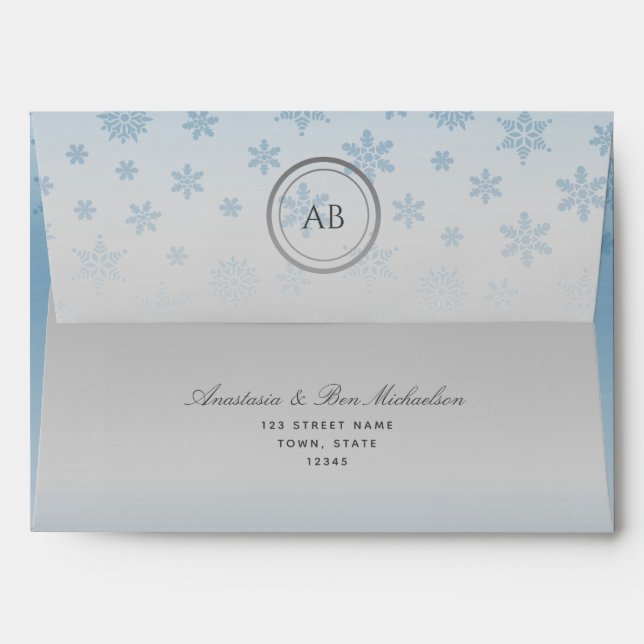Winter Wonderland Return Address 5x7 Envelope (Back (Top Flap))
