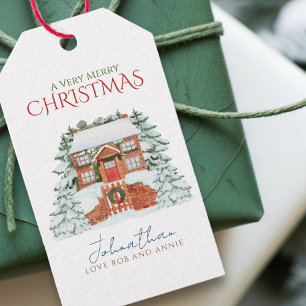 Winter Wonderland Rustic Pines Farmhouse Christmas Gift Tags