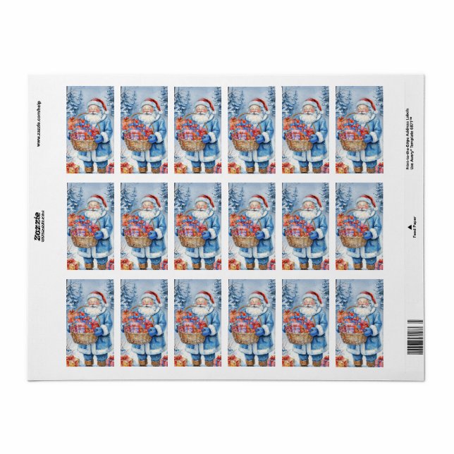 Winter Wonderland Santa Label (Full Sheet)