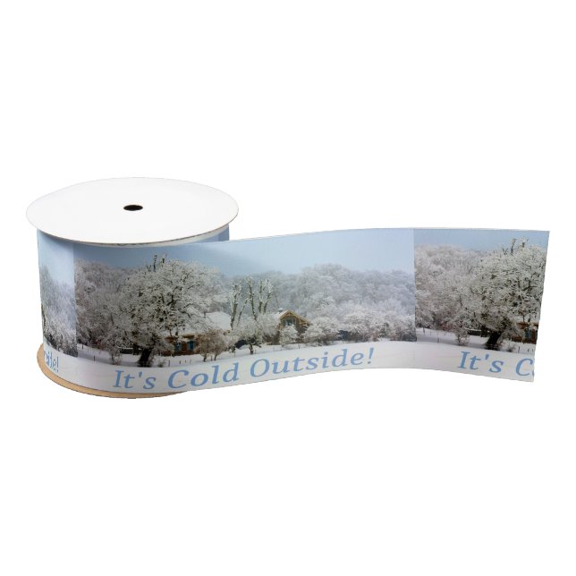 winter wonderland satin ribbon (Spool)