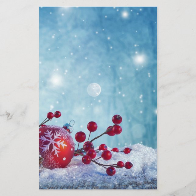 Winter Wonderland Scene Stationery (Front)