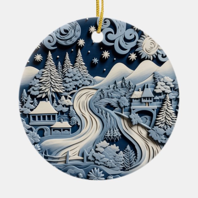 Winter Wonderland Scenic Ornament (Front)