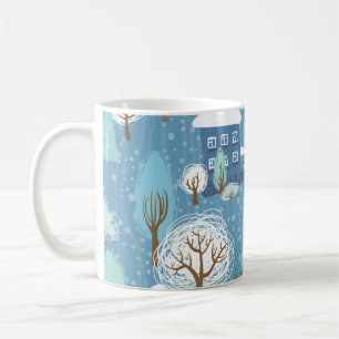 Winter Wonderland: Scenic Pattern Coffee Mug