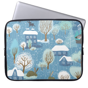 Winter Wonderland: Scenic Pattern Laptop Sleeve