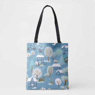Winter Wonderland: Scenic Pattern Tote Bag
