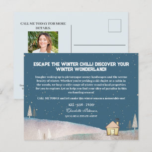 Winter Wonderland Seasonal Real Estate Postcard