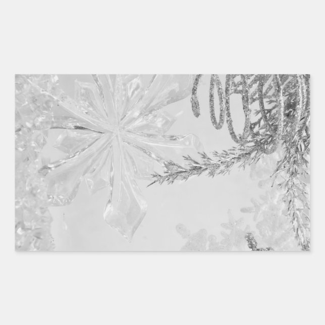 "Winter Wonderland" series v Rectangular Sticker (Front)